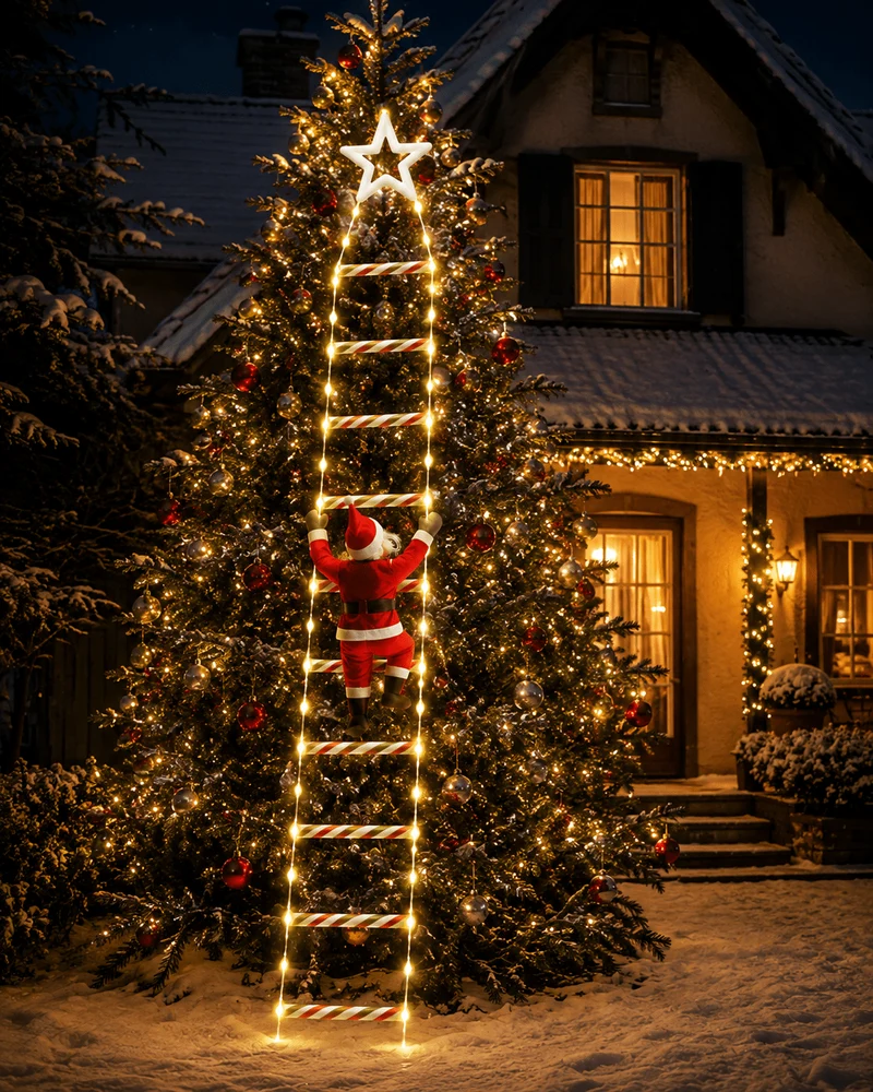 Père Noël Lumineux – Décoration de Noël LED