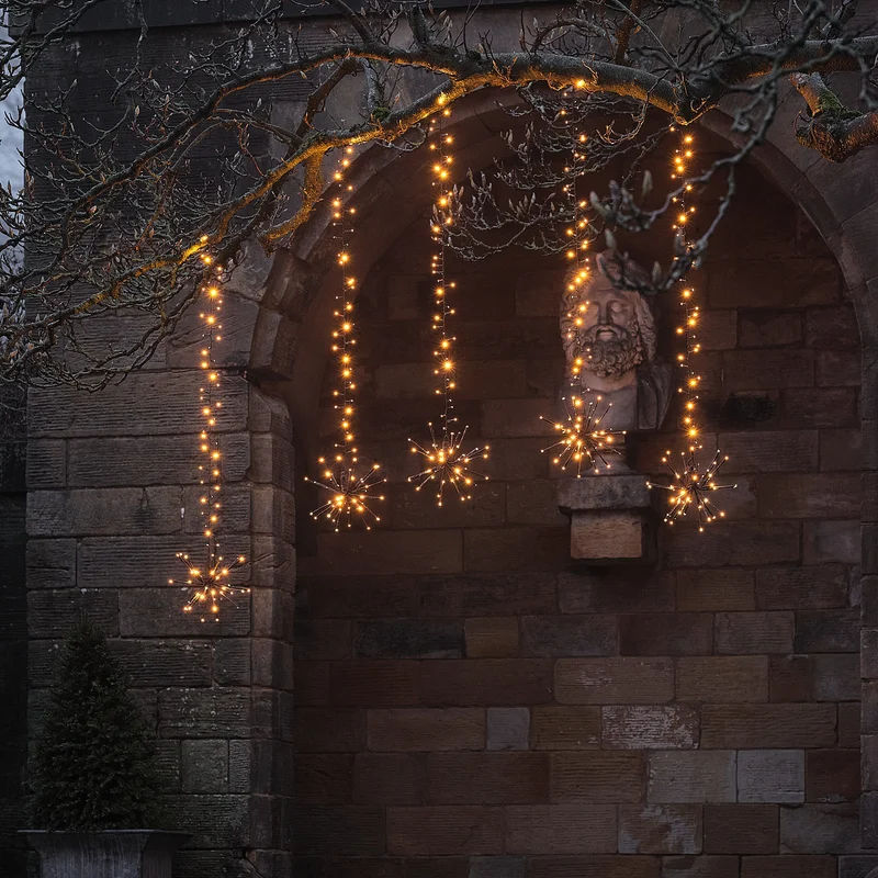 Guirlande Lumineuse Cascade d'Extérieur à LED avec Effet Scintillant