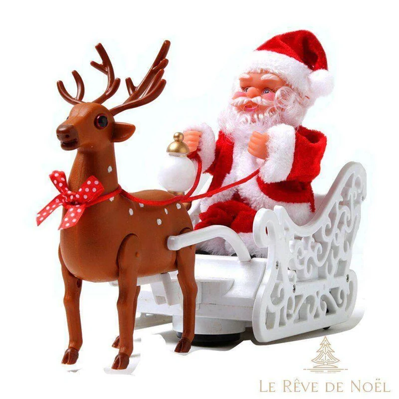 Automate Père Noël traineau et renne