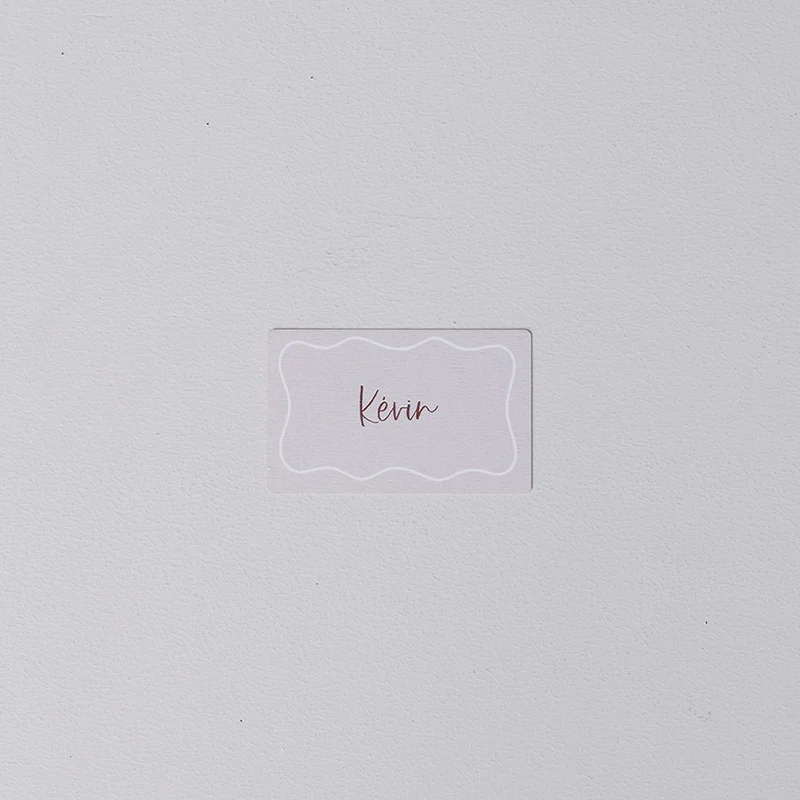 Marque-place "Curve" rectangle papier