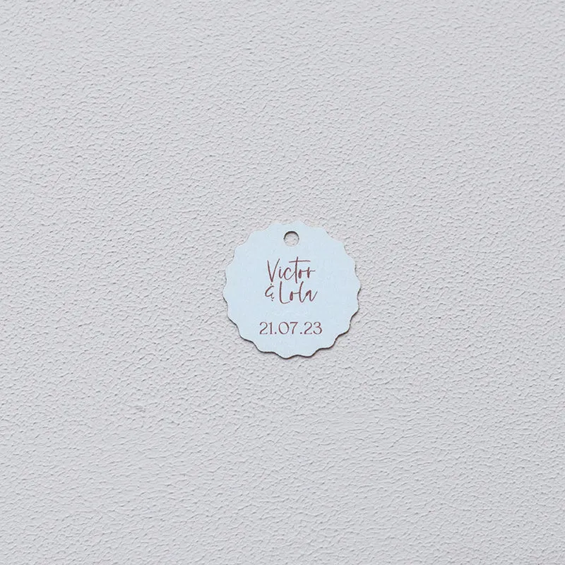 10 étiquettes cadeau "Curve" papier