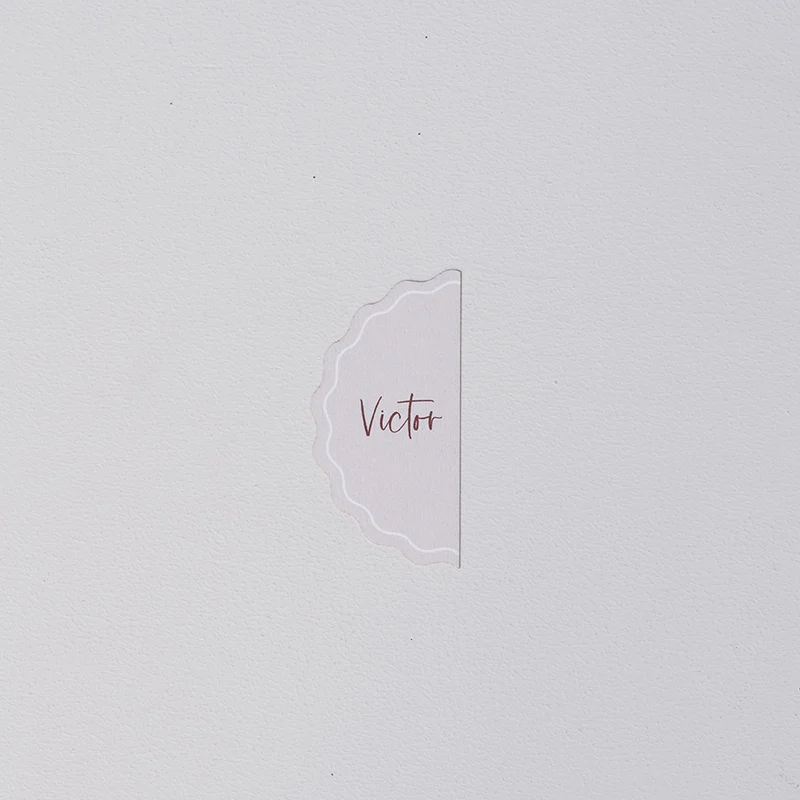Marque-place "Curve" demi cercle papier