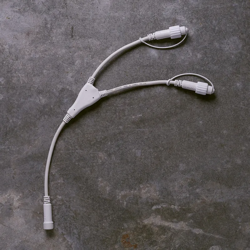 Connecteur Y Blanc à 2 Têtes Pro Connect (IP67)