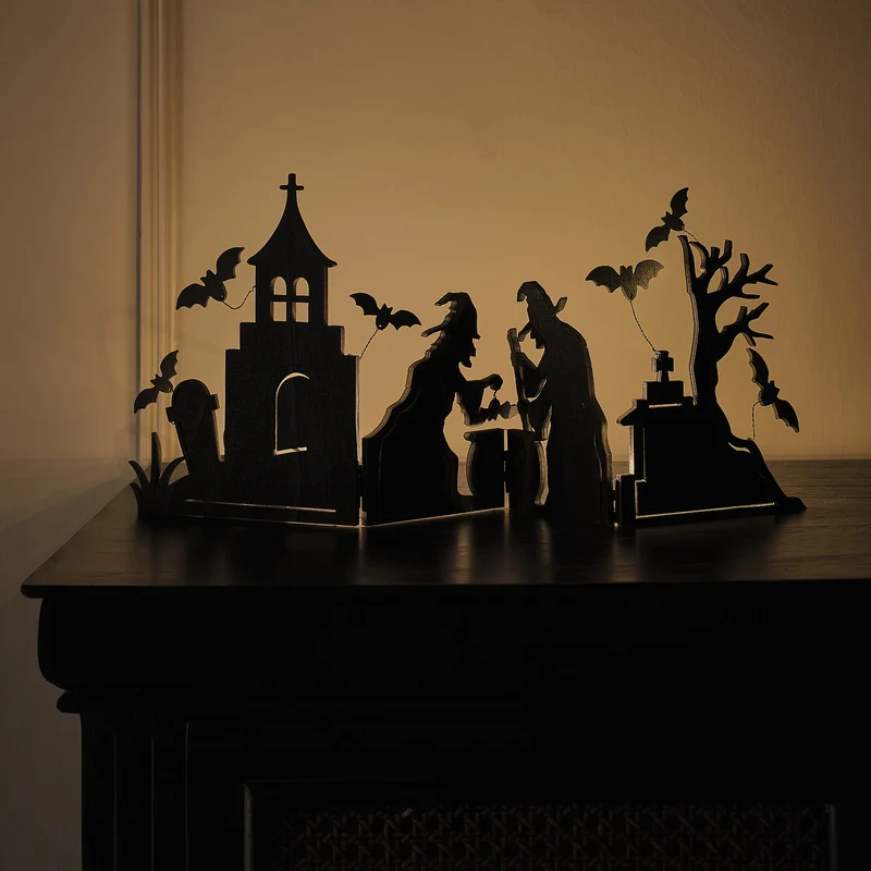 Décoration Silhouette Sorcières Osby d'Halloween à LED