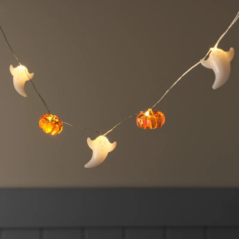 Guirlande Lumineuse Micro LED à 20 Fantômes et Citrouilles