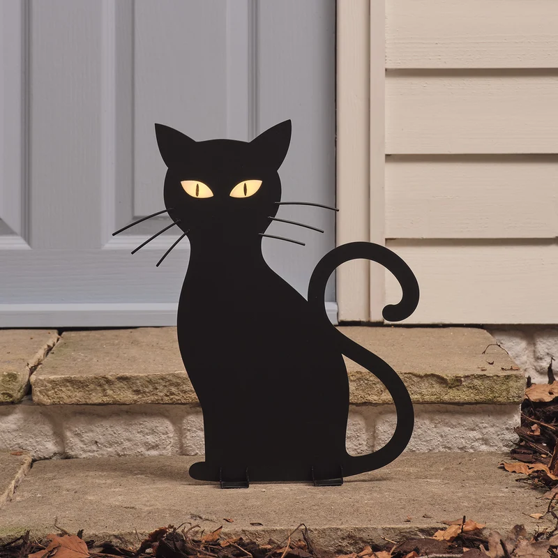 Silhouette Lumineuse Caleb le Chat à LED pour Halloween