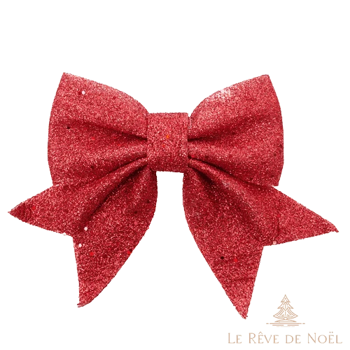 Lot de 4 Noeuds de Noël Rouges