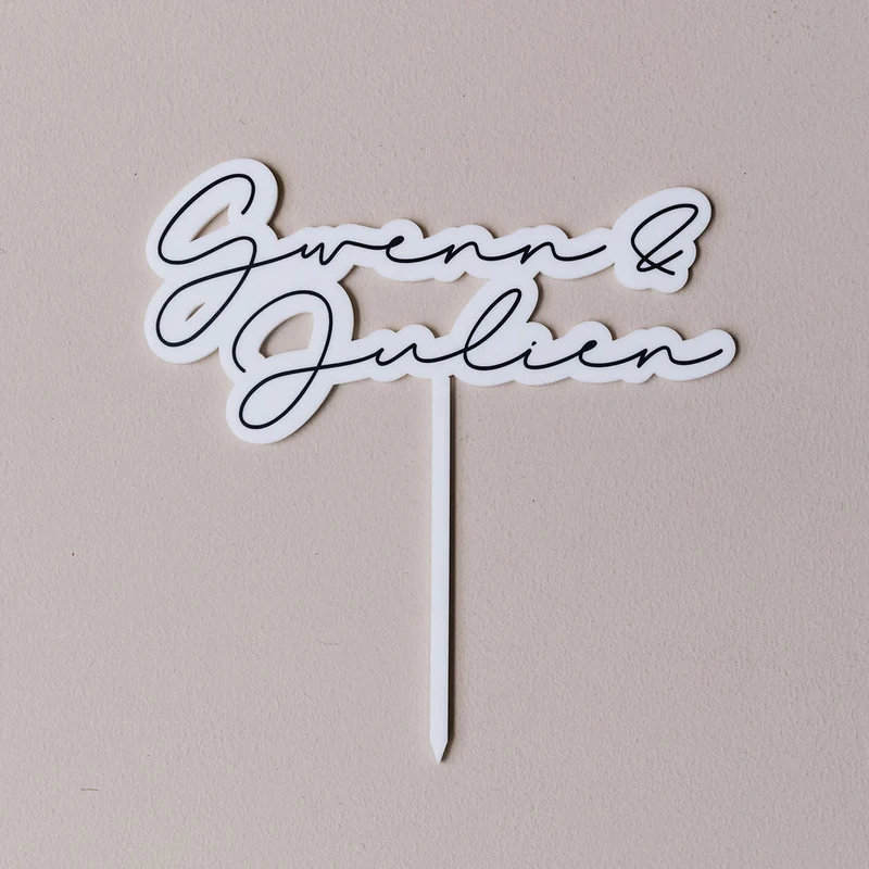 Cake topper "Minimalist" blanc