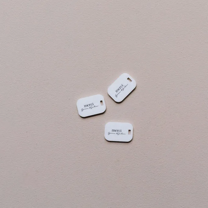 10 étiquettes cadeau "Minimalist" blanches