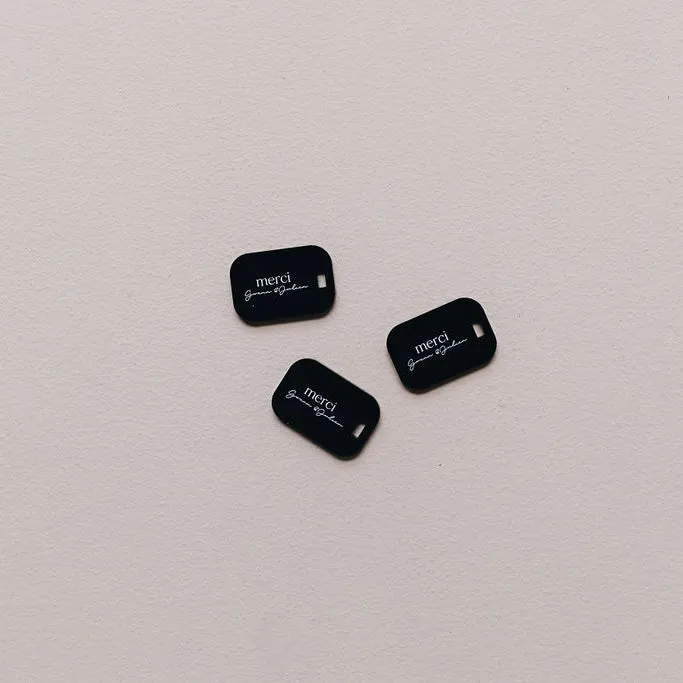 10 étiquettes cadeau "Minimalist" noires
