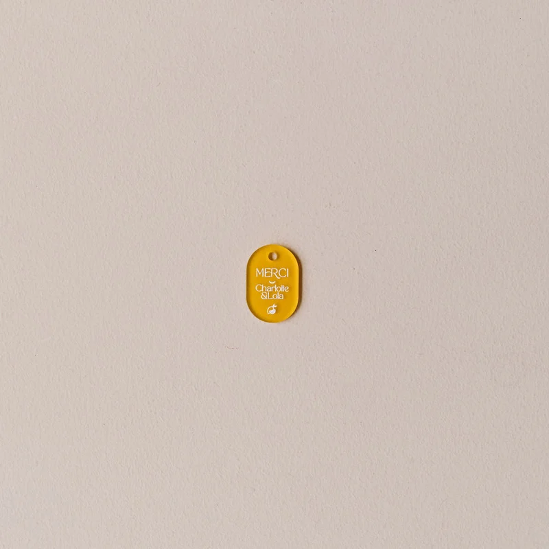 10 étiquettes cadeau "Dolce" jaune