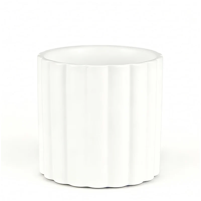 Cache-pot blanc - Curl