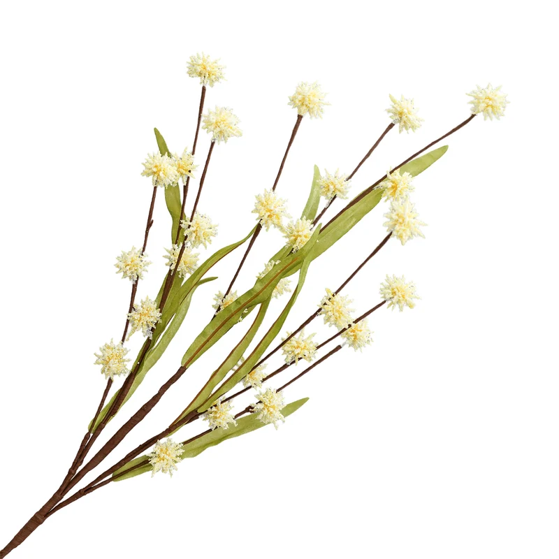 Branche de fleurs sauvages - Crème