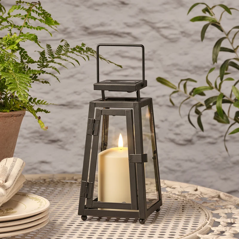 Petite Lanterne Solaire Porto avec Bougie TruGlow®