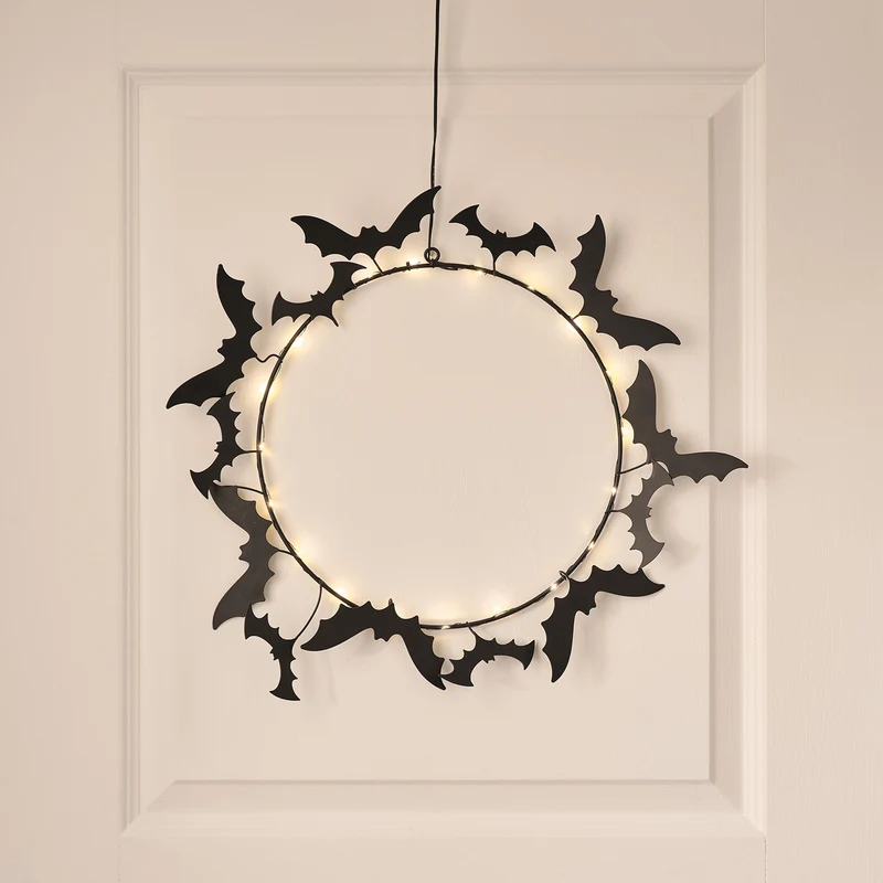 Couronne Lumineuse Chauves-Souris de 43 cm