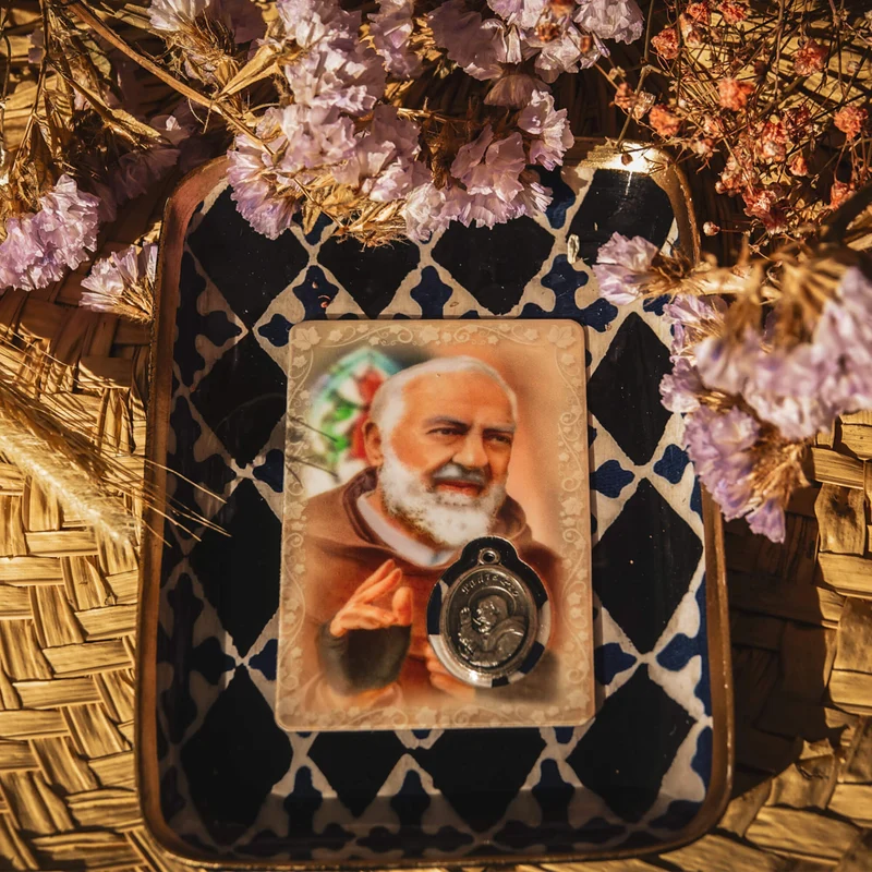 Carte médaille - Padre Pio