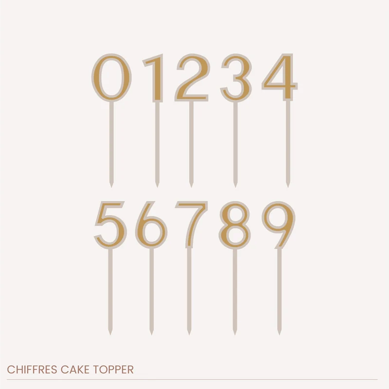Cake topper "Océan" Chiffre seul