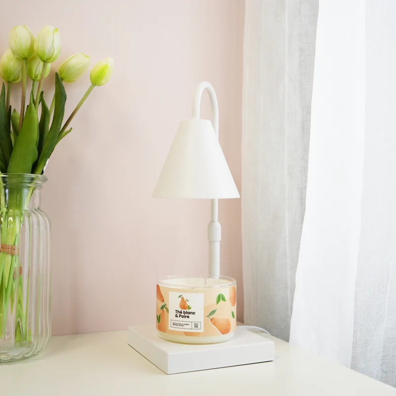 Lampe chauffante pour chandelle - Blanche