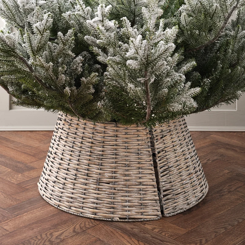Jupe de Sapin de Noël en Rotin