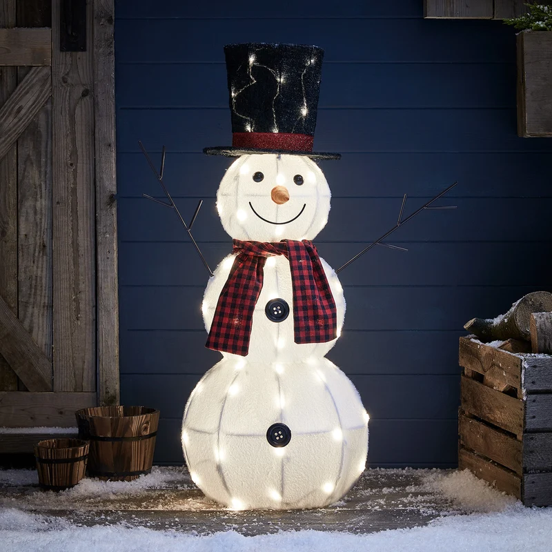 Décoration de Noël Extérieure Grand Bonhomme de Neige