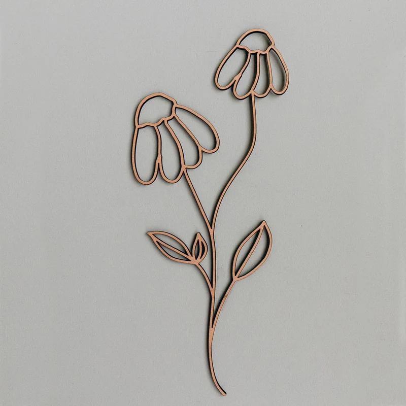 Décor mural "Fleurs" découpe