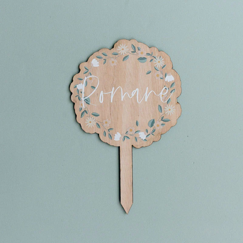 Cake topper "Fleurs" couronne