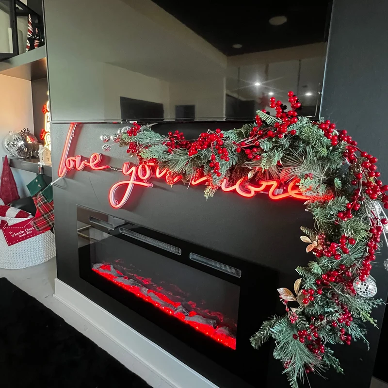 "Love You More" Neon Sign – Romantic LED Neon Light Wall Decor for Bedroom, Wedding, Anniversary Gift, Bar & Home Aesthetic