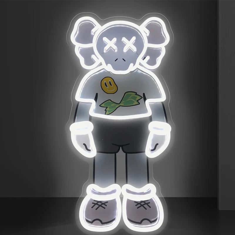 KAWS Standalone Neon Sign & LED Neon Light Modern Art Lamp for Home, Office, Studio & Ambient Decor
