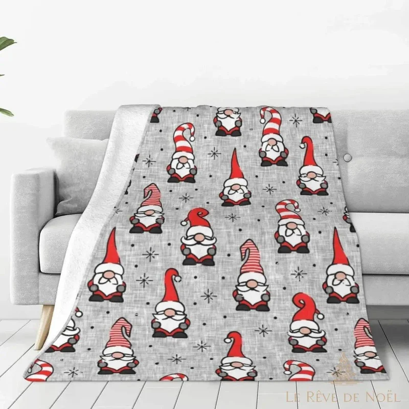 Plaid de Noël gris