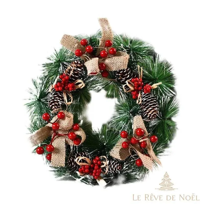 Couronne de noël pour cheminée