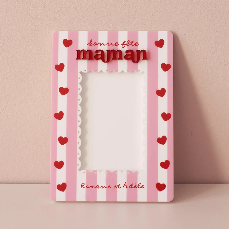 Cadre photo magnétique motif coeur - fêtes des Mères
