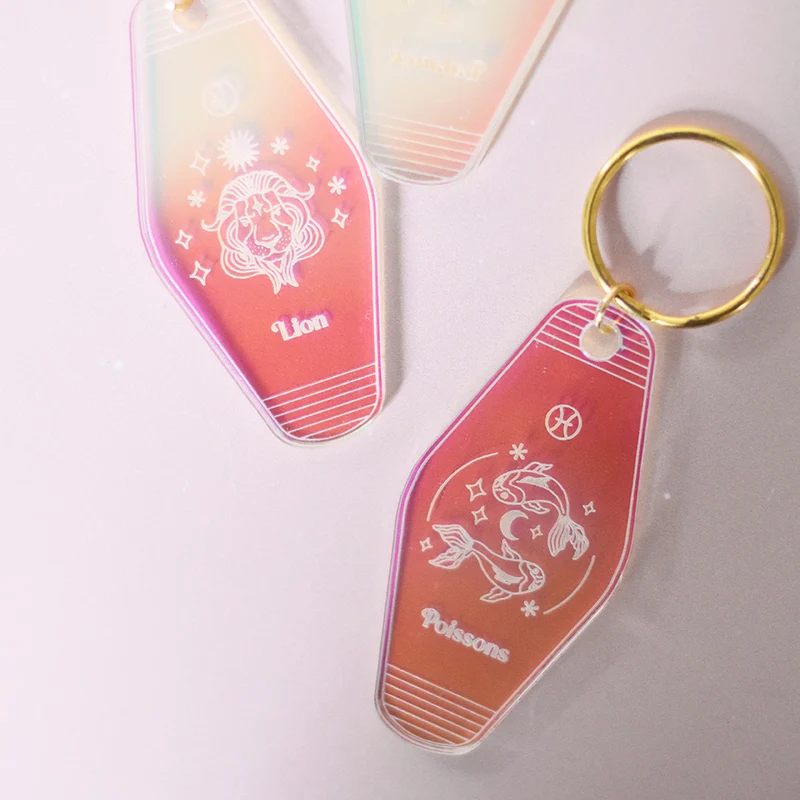 Porte-clés motel "holographique" Zodiac
