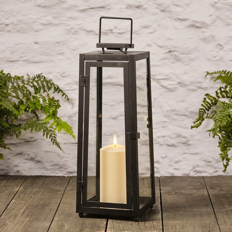 Grande Lanterne Solaire Porto avec Bougie LED TruGlow®