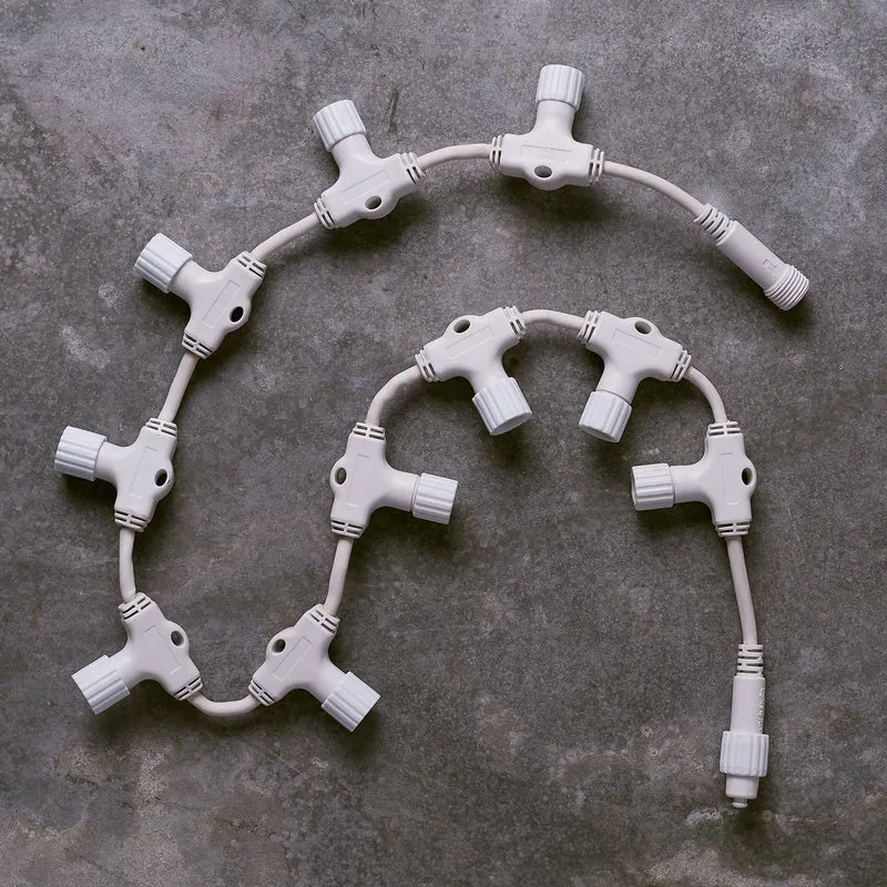 Câble T-Bar Pro Connect Blanc à 10 Ports IP67 – 1 m