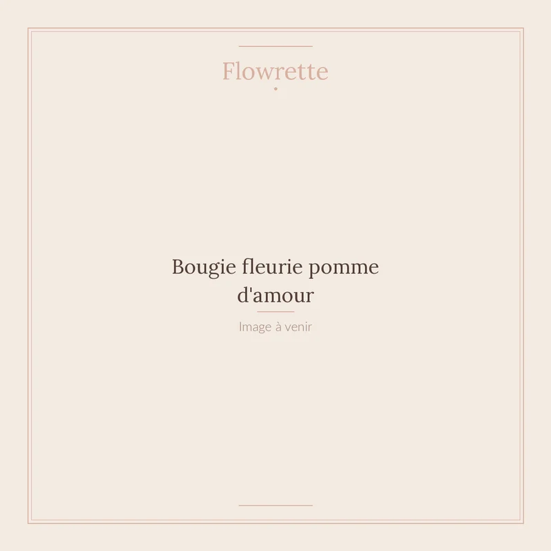Bougie fleurie pomme d'amour