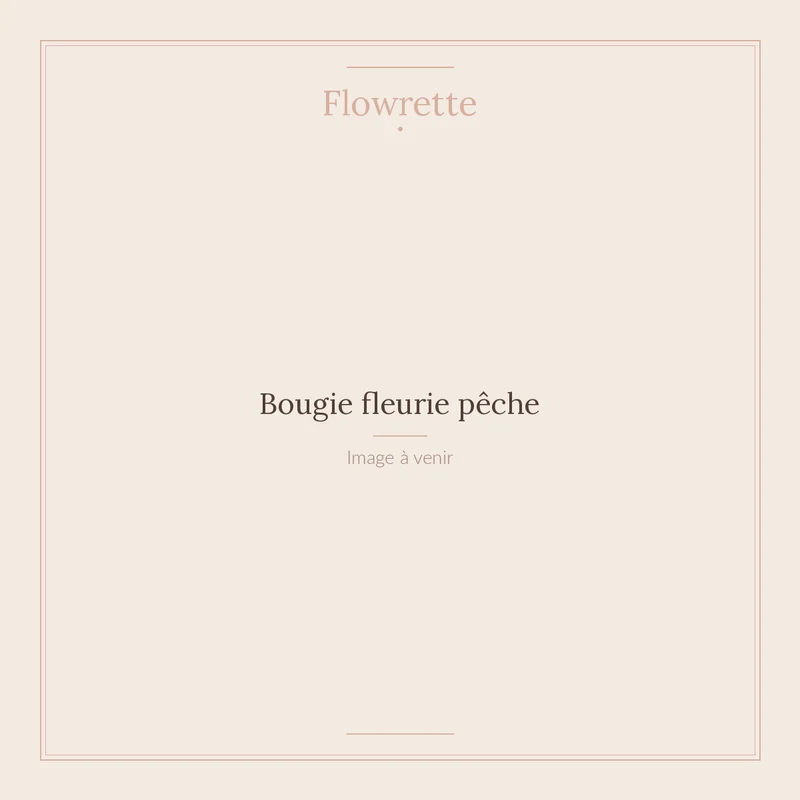 Bougie fleurie pêche