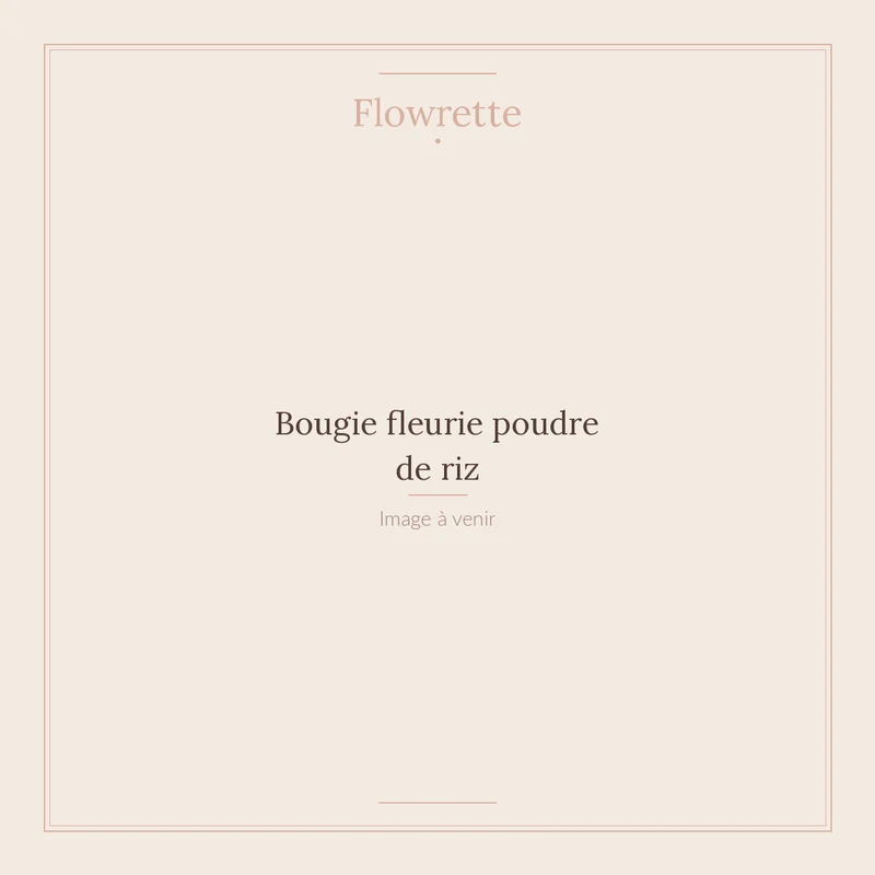 Bougie fleurie poudre de riz