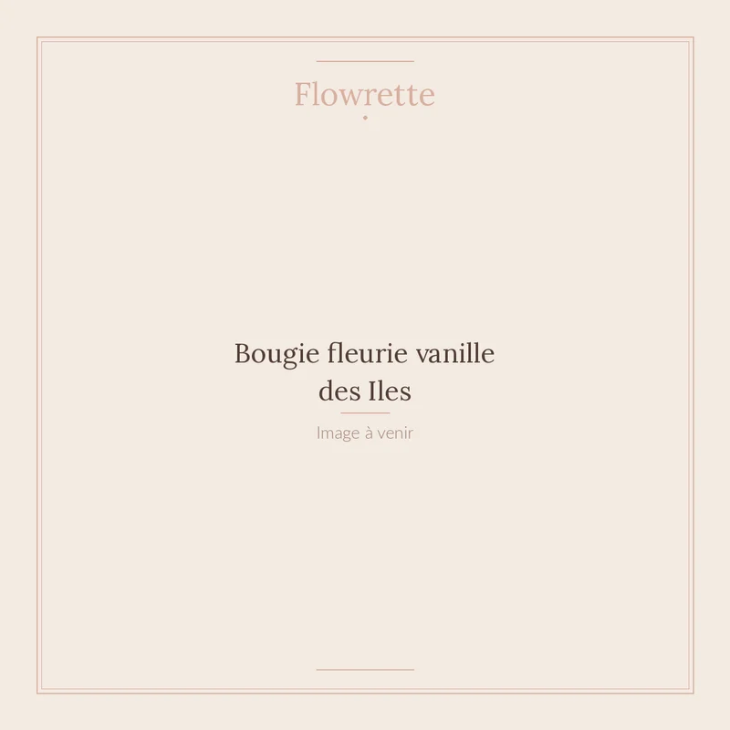 Bougie fleurie vanille des Iles