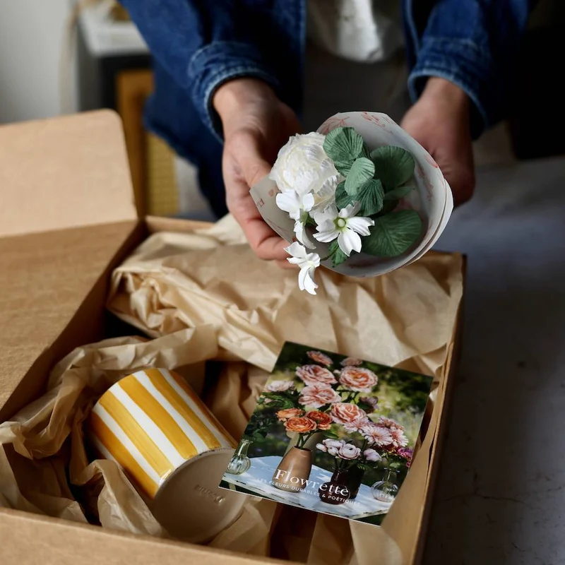 Coffret lueur florale jaune