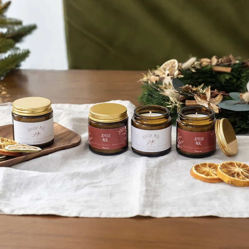 Set de 4 bougies Noël