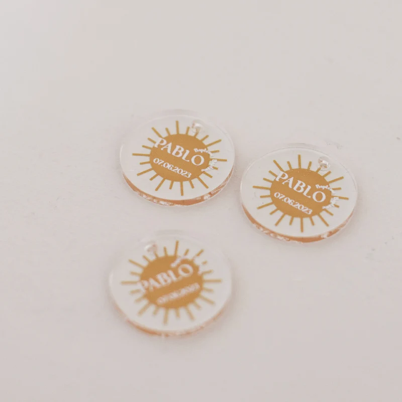 10 étiquettes cadeau "Arc-en-ciel" soleil