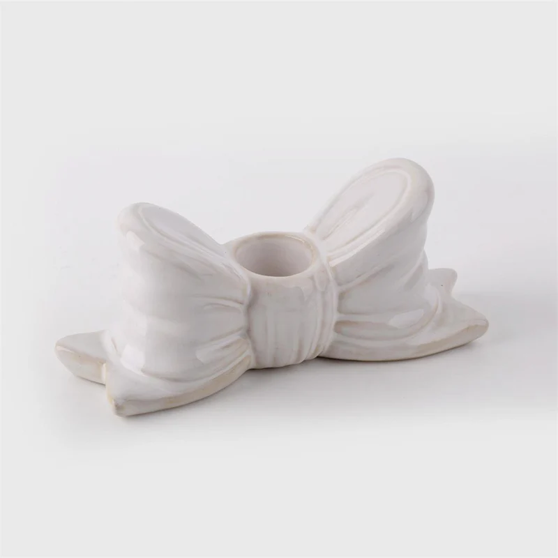 Porte-bougie blanc - Boucle