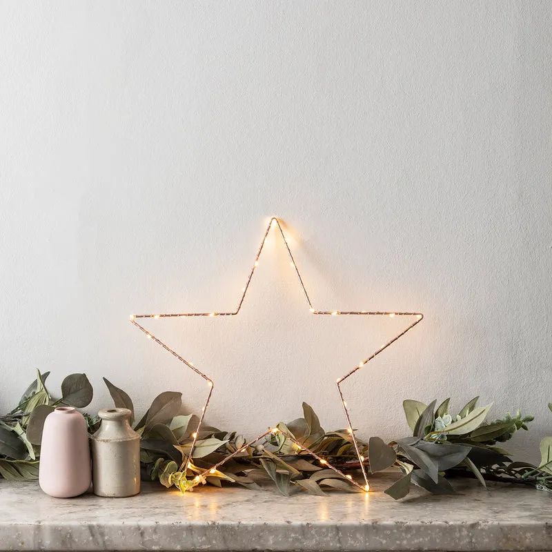 Étoile Lumineuse Osby Or Rose de 34 cm