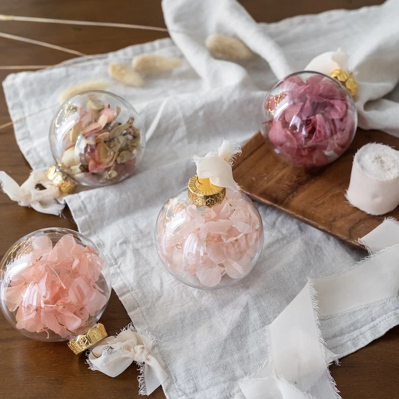Boules de Noël hortensia