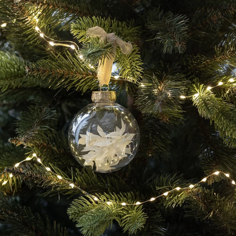 Lot de 4 boules de Noël blanches