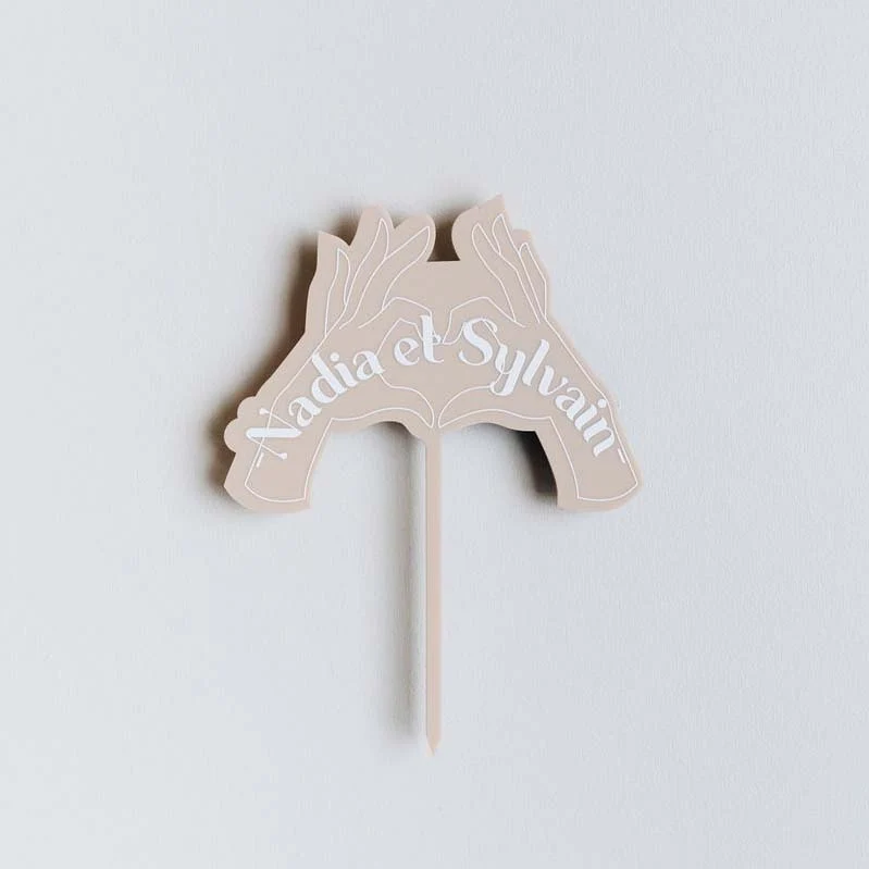 Cake Topper "Hands" plexi nude