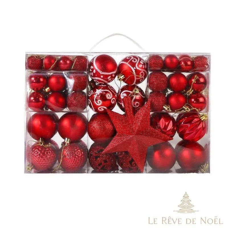 Kit de décorations de Noël rouge
