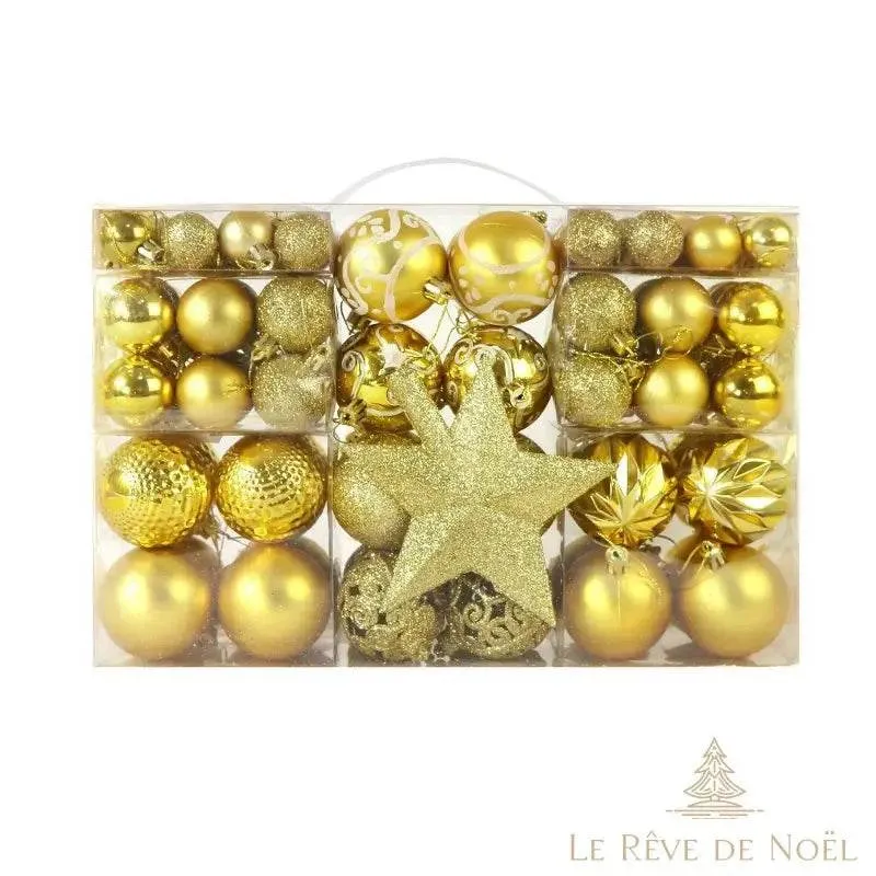 Kit de décorations de Noël or