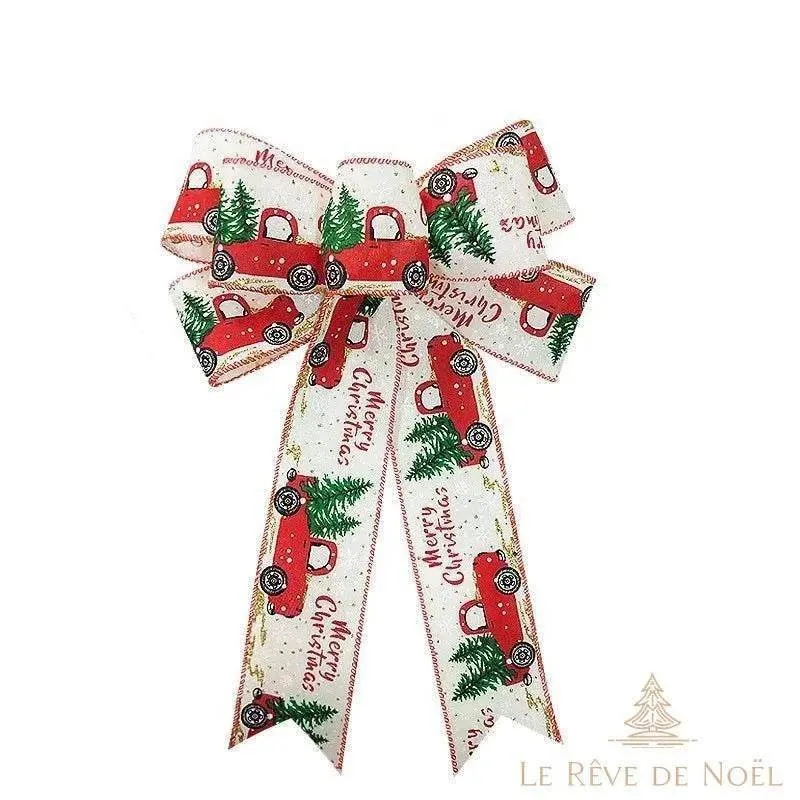 Noeud blanc sapin de Noël