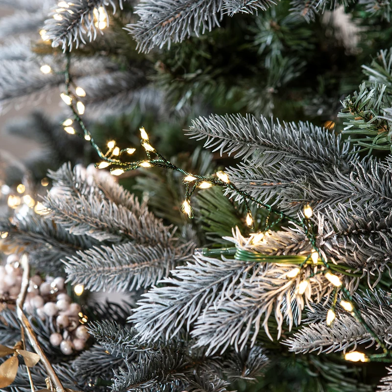 Guirlande Lumineuse pour Sapin en Grappes 1200 LED Blanc Chaud de 15m